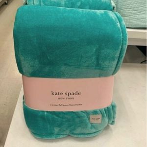 Kate Spade new york aqua/seafoam green gorgeous lush blanket